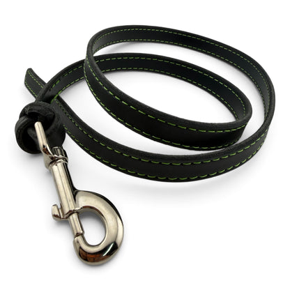 Knotted Leather Trial Leash with Stitching