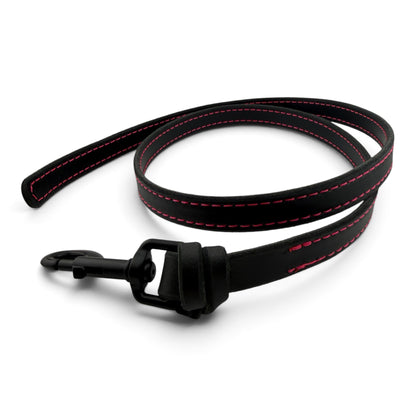 Knotted Leather Trial Leash with Stitching