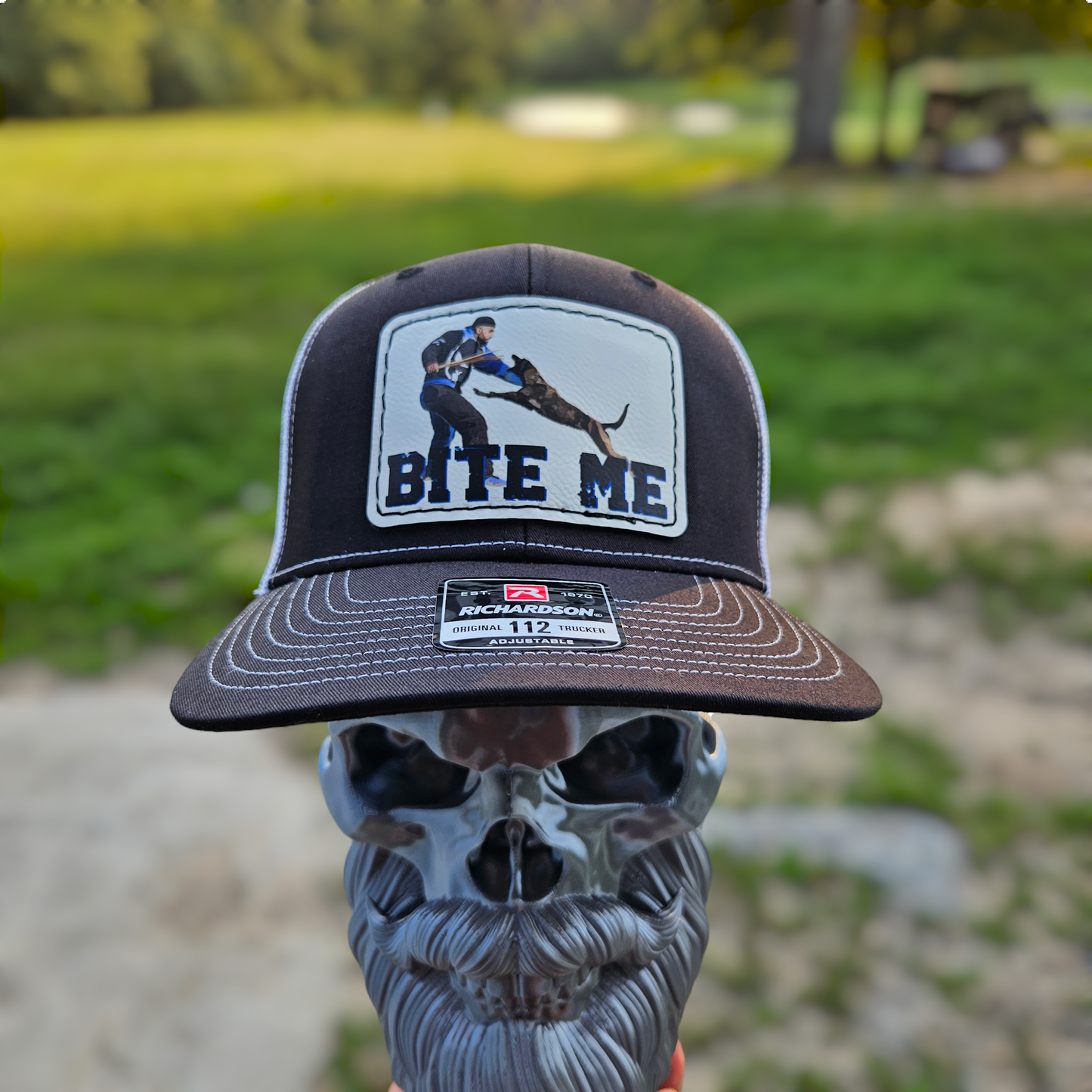 Richardson 112 Trucker Patch Hat - "BITE ME" Patch